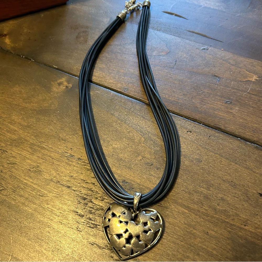 Multi strand Heart Choker Necklace